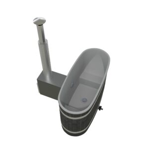 Badefass Original Tiny S Cult Misty TW-Deep Black, Light Gray