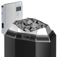 Vorschaubild: Beheizung Elektroofen Kaja Schwarz 9kW mit Komfortsteuerung inkl. 20kg Steine