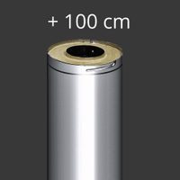 Vorschaubild: Schornsteinverlängerung 100cm, Edelstahl, doppelwandig