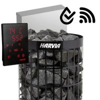 Vorschaubild: Harvia Cilindro 9kW black mit Komfortsteuerung IPX inkl. WiFi (MyHarvia), Türsensor Home und 100kg Steine